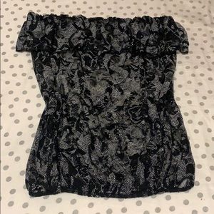 Black Lace Tube Top
